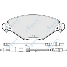 PAD1259 APEC Комплект тормозных колодок, дисковый тормоз