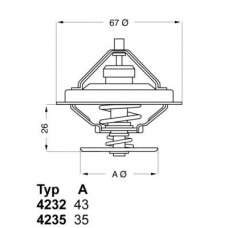 4235.85 WAHLER Термостат, охлаждающая жидкость