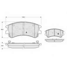 PF1303 PROCODIS FRANCE Комплект тормозных колодок, дисковый тормоз