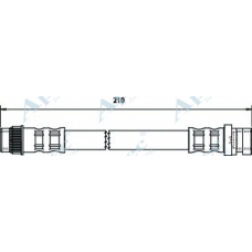 HOS3475 APEC Тормозной шланг