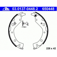 03.0137-0448.2 ATE Комплект тормозных колодок
