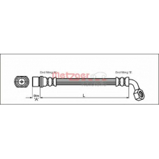 4111404 METZGER Тормозной шланг