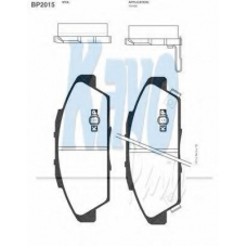 BP-2015 KAVO PARTS Комплект тормозных колодок, дисковый тормоз