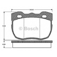 0 986 TB2 149 BOSCH Комплект тормозных колодок, дисковый тормоз