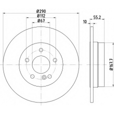 8DD 355 104-311 HELLA PAGID Тормозной диск