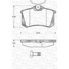 363702161058 MAGNETI MARELLI Комплект тормозных колодок, дисковый тормоз