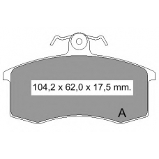 833500 Vema Комплект тормозных колодок, дисковый тормоз