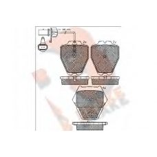 RB1571 R BRAKE Комплект тормозных колодок, дисковый тормоз