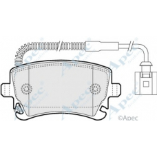 PAD1367 APEC Комплект тормозных колодок, дисковый тормоз