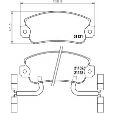 8DB 355 018-931 HELLA Комплект тормозных колодок, дисковый тормоз