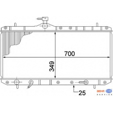 8MK 376 773-031 HELLA Радиатор, охлаждение двигателя