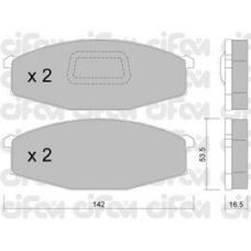 822-110-1 CIFAM Комплект тормозных колодок, дисковый тормоз