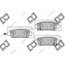 BP1068 DJ PARTS Комплект тормозных колодок, дисковый тормоз