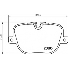 8DB 355 015-451 HELLA Комплект тормозных колодок, дисковый тормоз