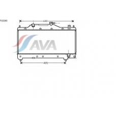 TO2283 AVA Радиатор, охлаждение двигателя