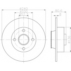 8DD 355 113-481 HELLA Тормозной диск