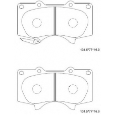 KD2482 ASIMCO Комплект тормозных колодок, дисковый тормоз