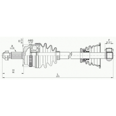 DRS6180.00 OPEN PARTS Приводной вал