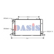 480550N AKS DASIS Радиатор, охлаждение двигателя