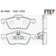 BL1786A2 FTE Комплект тормозных колодок, дисковый тормоз