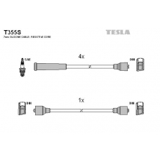 T355S TESLA Комплект проводов зажигания