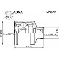 MZIR-GF ASVA Шарнирный комплект, приводной вал