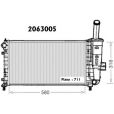 2063005 ORDONEZ Радиатор, охлаждение двигателя