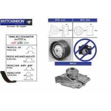 KH 149WP55 HUTCHINSON Водяной насос + комплект зубчатого ремня