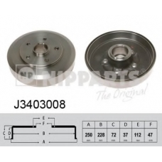 J3403008 NIPPARTS Тормозной барабан