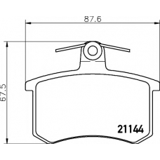 8DB 355 017-951 HELLA PAGID Комплект тормозных колодок, дисковый тормоз