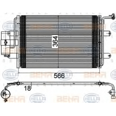 8FC 351 036-384 HELLA Конденсатор, кондиционер