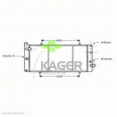 31-1379 KAGER Радиатор, охлаждение двигателя
