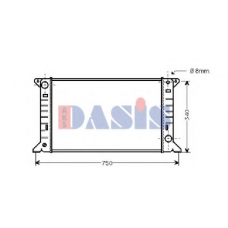 250570N AKS DASIS Радиатор, охлаждение двигателя