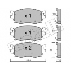 22-0724-0 METELLI Комплект тормозных колодок, дисковый тормоз