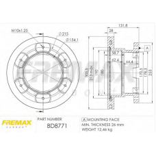 BD-8771 FREMAX Тормозной диск