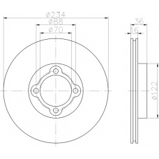 8DD 355 108-661 HELLA PAGID Тормозной диск