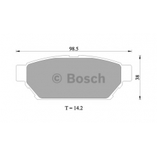 0 986 505 945 BOSCH Комплект тормозных колодок, дисковый тормоз