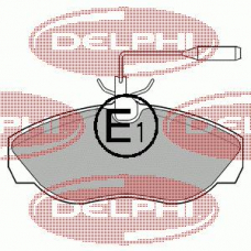LP877 DELPHI Комплект тормозных колодок, дисковый тормоз