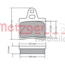 1170628 METZGER Комплект тормозных колодок, дисковый тормоз