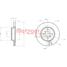 61169.10 METZGER Тормозной диск