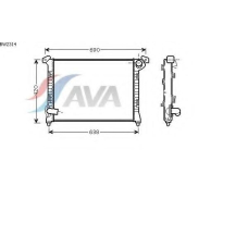 BW2314 AVA Радиатор, охлаждение двигателя