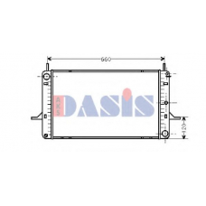 091200N AKS DASIS Радиатор, охлаждение двигателя