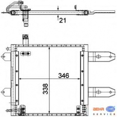 8FC 351 300-171 HELLA Конденсатор, кондиционер