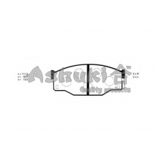 1080-5009 ASHUKI Комплект тормозных колодок, дисковый тормоз