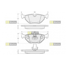 BD S819P STARLINE Комплект тормозных колодок, дисковый тормоз