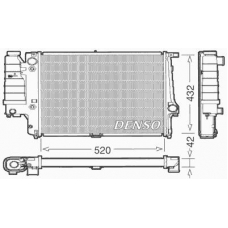 DRM05065 DENSO Радиатор, охлаждение двигателя