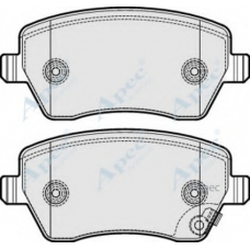PAD1664 APEC Комплект тормозных колодок, дисковый тормоз
