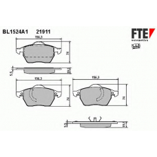 BL1524A1 FTE Комплект тормозных колодок, дисковый тормоз