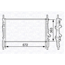 350213131800 MAGNETI MARELLI Радиатор, охлаждение двигателя