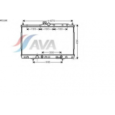 MT2185 AVA Радиатор, охлаждение двигателя